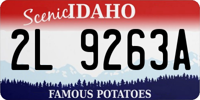 ID license plate 2L9263A