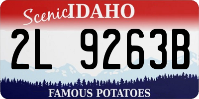 ID license plate 2L9263B