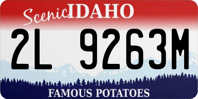 ID license plate 2L9263M