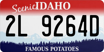 ID license plate 2L9264D