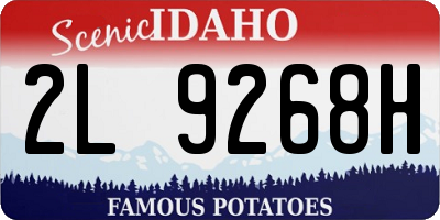 ID license plate 2L9268H