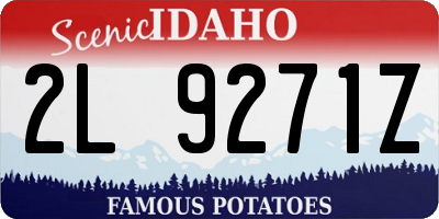 ID license plate 2L9271Z