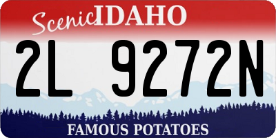 ID license plate 2L9272N