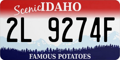 ID license plate 2L9274F