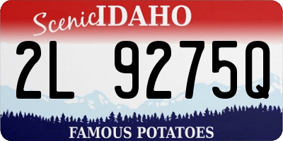 ID license plate 2L9275Q