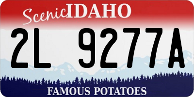 ID license plate 2L9277A