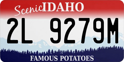 ID license plate 2L9279M