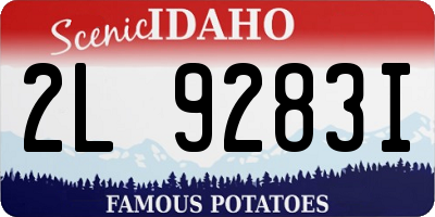 ID license plate 2L9283I