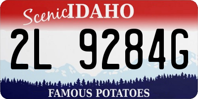 ID license plate 2L9284G
