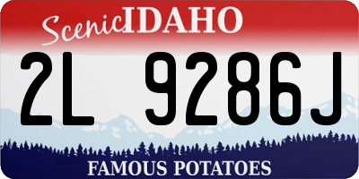 ID license plate 2L9286J