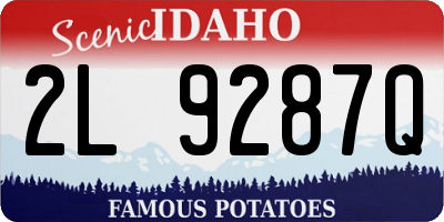 ID license plate 2L9287Q