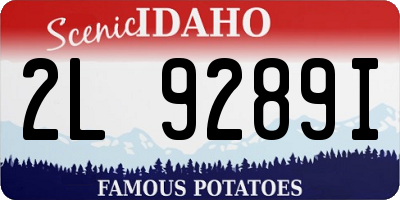 ID license plate 2L9289I