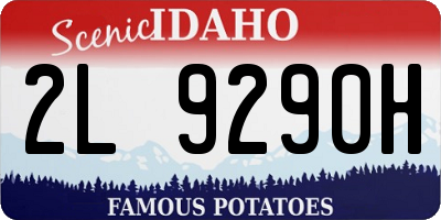 ID license plate 2L9290H