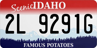 ID license plate 2L9291G