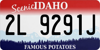 ID license plate 2L9291J