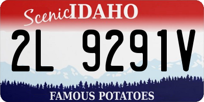 ID license plate 2L9291V