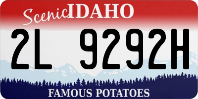 ID license plate 2L9292H