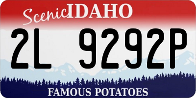 ID license plate 2L9292P