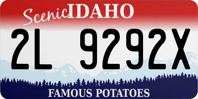 ID license plate 2L9292X