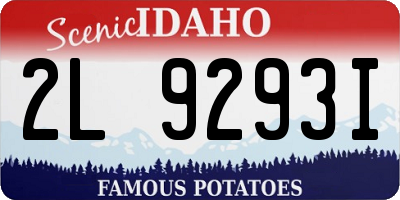 ID license plate 2L9293I