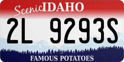 ID license plate 2L9293S