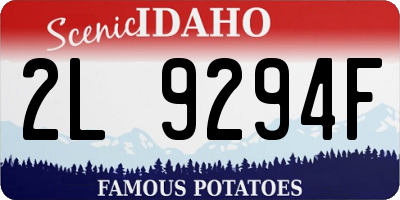 ID license plate 2L9294F