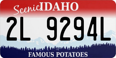 ID license plate 2L9294L