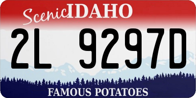 ID license plate 2L9297D