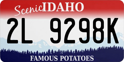 ID license plate 2L9298K