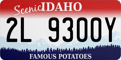 ID license plate 2L9300Y