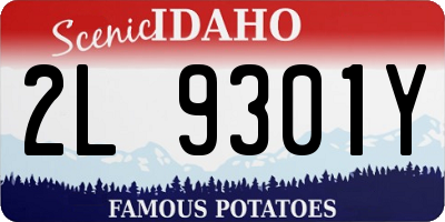 ID license plate 2L9301Y