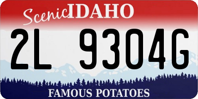 ID license plate 2L9304G