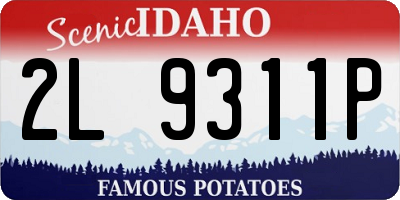 ID license plate 2L9311P