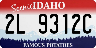 ID license plate 2L9312C