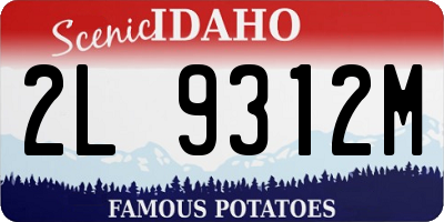 ID license plate 2L9312M