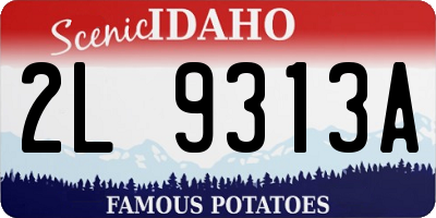 ID license plate 2L9313A