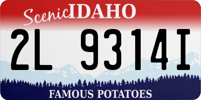 ID license plate 2L9314I
