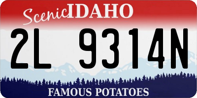 ID license plate 2L9314N