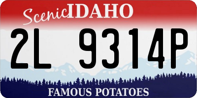 ID license plate 2L9314P