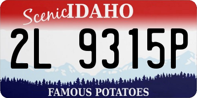 ID license plate 2L9315P