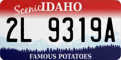 ID license plate 2L9319A