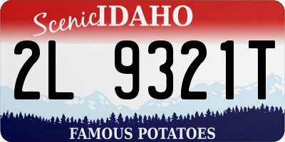 ID license plate 2L9321T