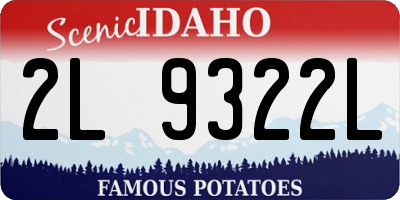 ID license plate 2L9322L