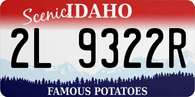 ID license plate 2L9322R