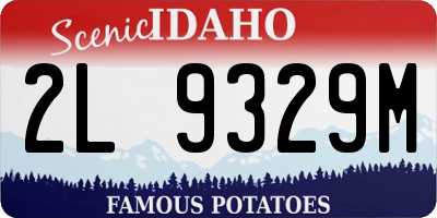 ID license plate 2L9329M