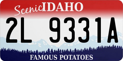 ID license plate 2L9331A