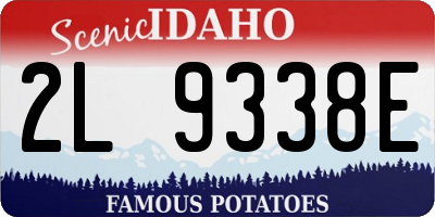 ID license plate 2L9338E