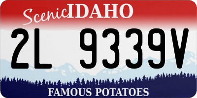 ID license plate 2L9339V