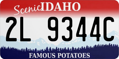ID license plate 2L9344C