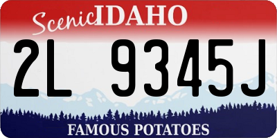 ID license plate 2L9345J